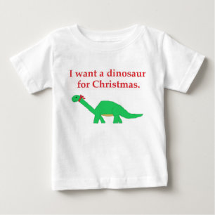 T-shirt Pour Bébé Dinosaure de Noël