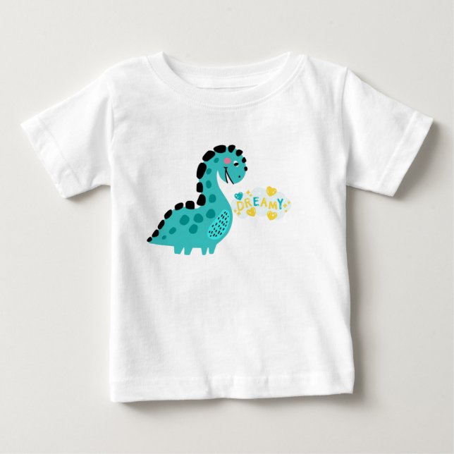 T-shirt Pour Bébé Dinosaure de rêve (Devant)
