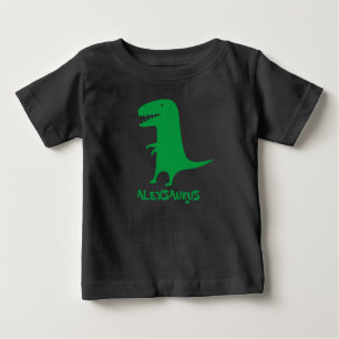 T-shirt Pour Bébé Dinosaure drôle avec nom personnalisé