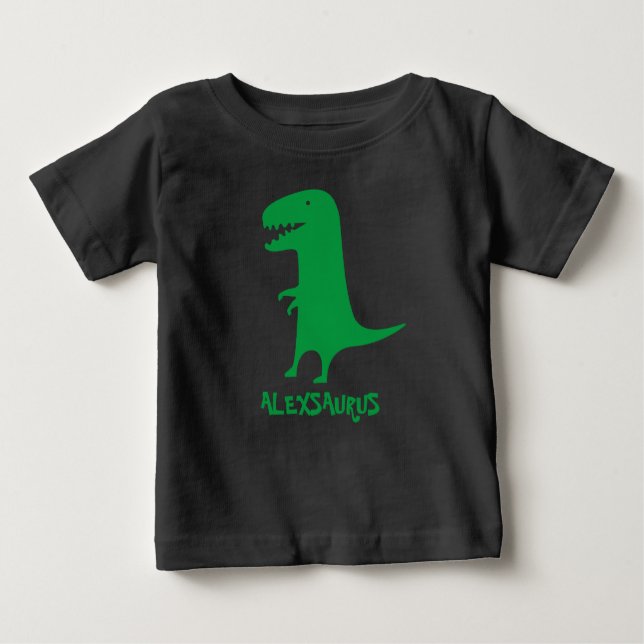 T-shirt Pour Bébé Dinosaure drôle nom personnalisé (Devant)