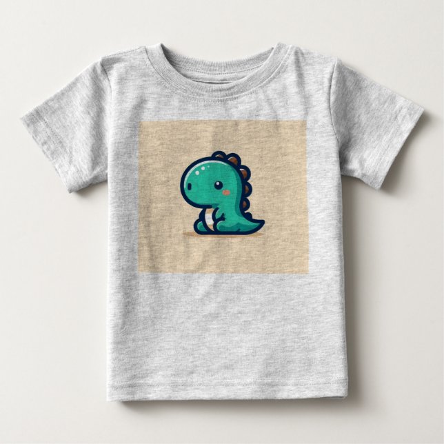 T-shirt Pour Bébé dinosaure mignon (Devant)