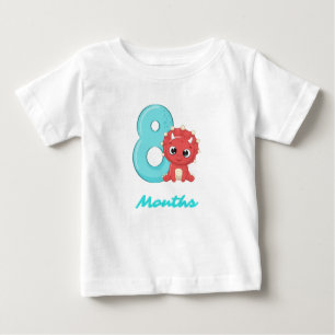 T-shirt pour bébé dinosaure mignon de huit mois