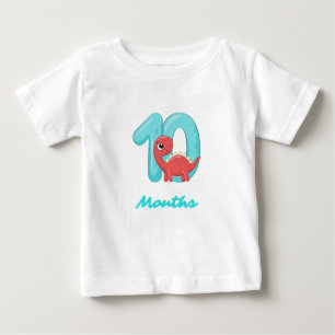 T-shirt pour bébé dinosaure mignon pendant dix moi