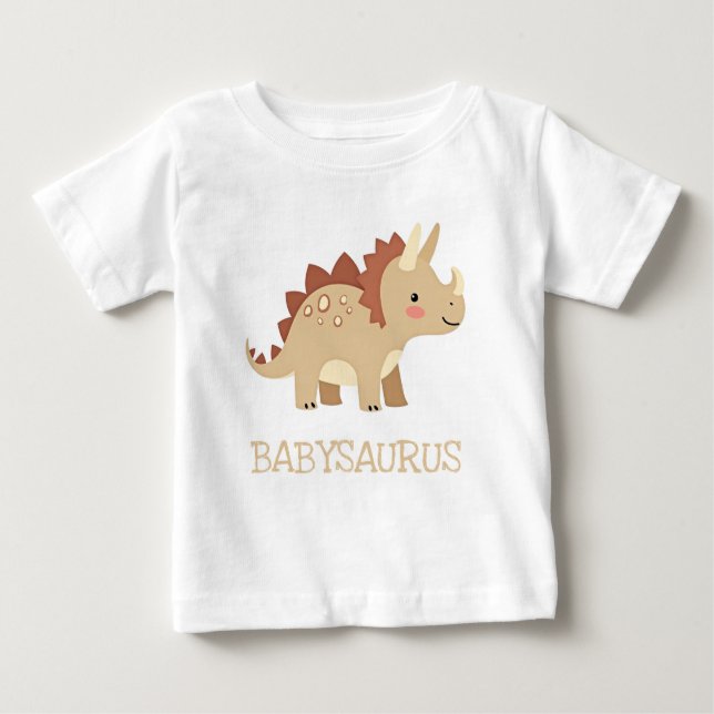 T-shirt Pour Bébé Dinosaure Neutre Cute Babysaurus (Devant)