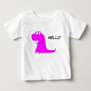 T-shirt Pour Bébé Dinosaure rose T-Rex