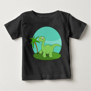 T-shirt Pour Bébé Dinosaure vert mignon