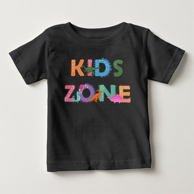 T-shirt Pour Bébé Dinosaures (Devant)