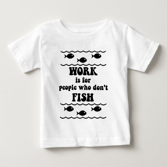 T-shirt Pour Bébé Dire drôle de pêche (Devant)
