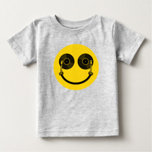 T-shirt Pour Bébé Disquaire DJ Visage Souriant