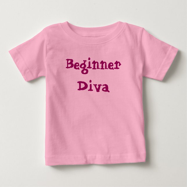 T-shirt Pour Bébé Diva Beginner Cute Sassy Girl Citation (Devant)