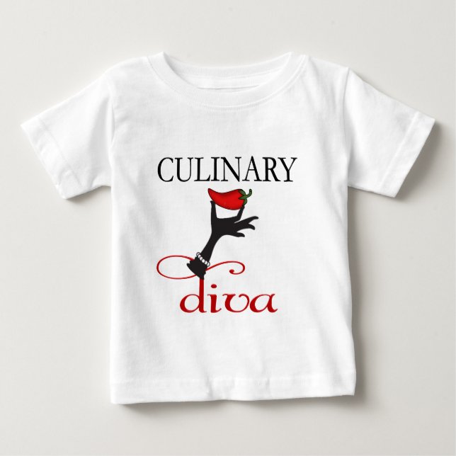 T-shirt Pour Bébé Diva culinaire (Devant)