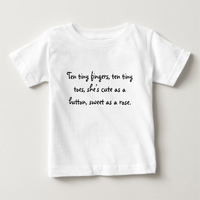 T-shirt Pour Bébé Dix doigts minuscules, dix orteils minuscules, (Devant)
