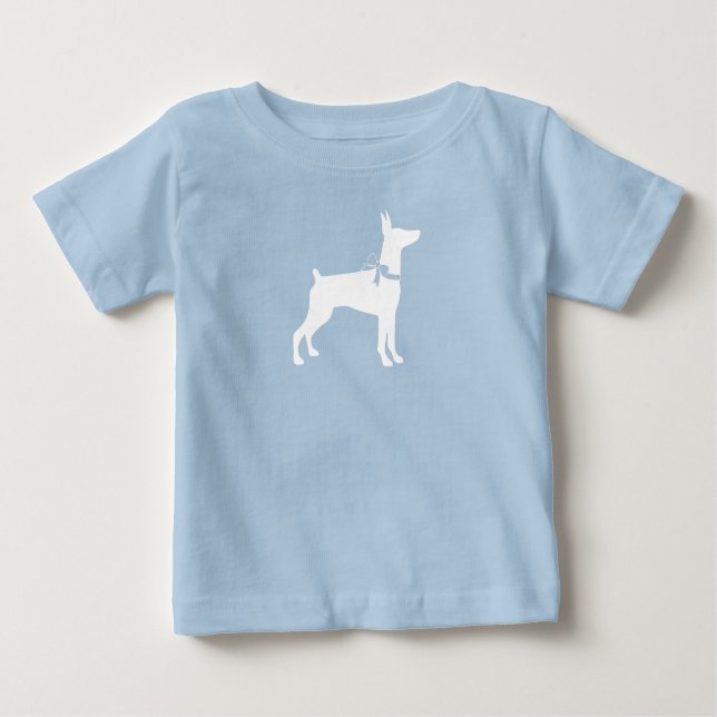 T-shirt Pour Bébé Dobermann Pinscher Baby shower Chien chiot Dobie (Devant)