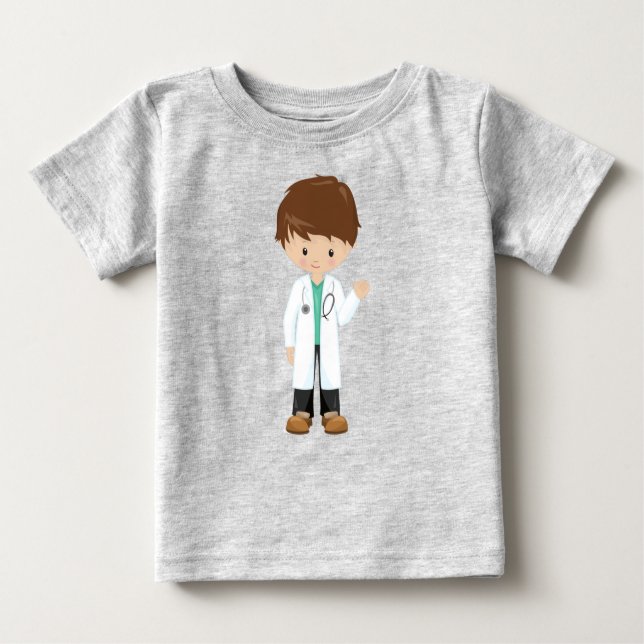T-shirt Pour Bébé Docteur, blouse de laboratoire, Médecine, Garçon m (Devant)