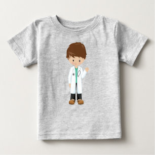 T-shirt Pour Bébé Docteur, Manteau de laboratoire, Médecine, Petit G