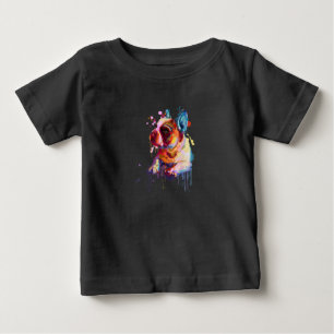 T-shirt Pour Bébé Dog   French Bulldog Hand Drawing Art