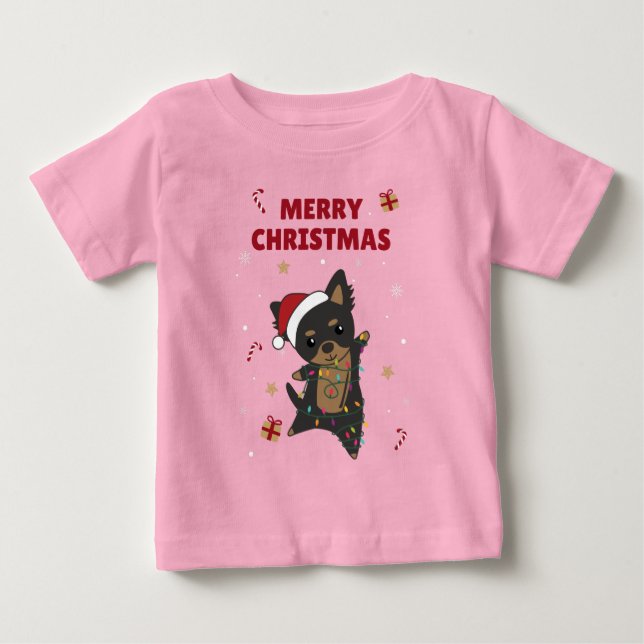 T-shirt Pour Bébé Dog Winter Animals Dogs (Devant)