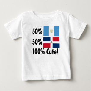 T-shirt Pour Bébé Dominicain du Guatémaltèque 50% de 50% 100% mign