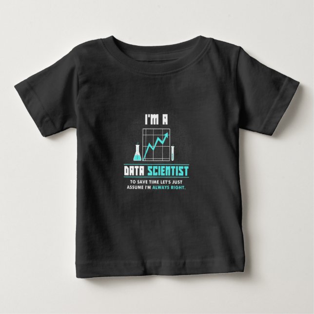 T-shirt Pour Bébé Don de scientifique | Je Suis Un Scientifique En D (Devant)