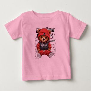 T-shirt Pour Bébé Don Vitone – Ours Vitotone Rouge Teddy King – El R
