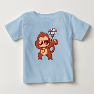 T-shirt Pour Bébé donc enfant singe cool