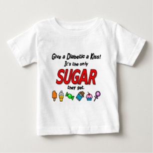T-shirt Pour Bébé Donner un baiser diabétique