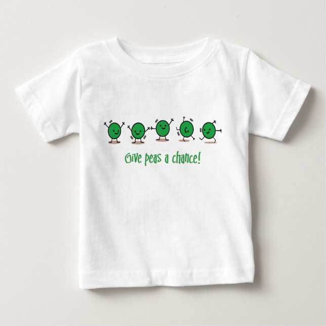 T-shirt Pour Bébé Donnez une chance aux petits pois (Devant)
