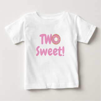 T-shirt Pour Bébé Donut Rose Deux Joyeux 2e Anniversaire