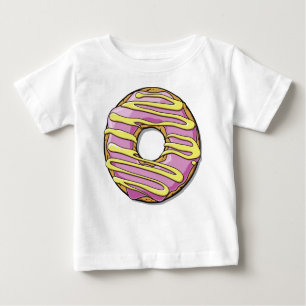 T-shirt Pour Bébé Donut rose, noix de muscade, givre, glaçage, glaça