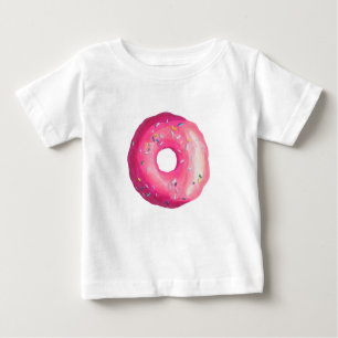 T-shirt Pour Bébé Donut With Pink Frosting And Sprinkles