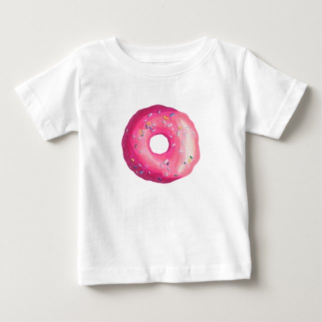 T-shirt Pour Bébé Donut With Pink Frosting And Sprinkles (Devant)