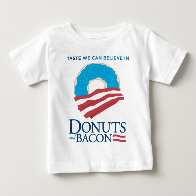 T-shirt Pour Bébé Donuts et Bacon : Goût on peut croire en (Devant)