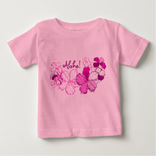 T-shirt Pour Bébé Doodle Hibiscus Toddler Tee