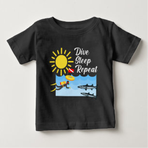 T-shirt Pour Bébé Dormir de plongée Conception répétée - Bébé Jersey
