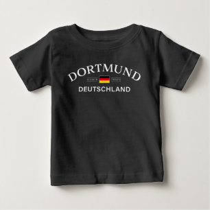 T-shirt Pour Bébé Dortmund Allemagne Coordonnées Allemand