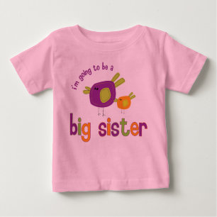 T-shirt Pour Bébé dos de grande soeur de birdie