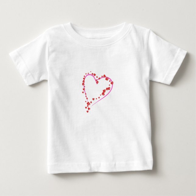 T-shirt Pour Bébé Double Coeur - Chemise bébé (Devant)