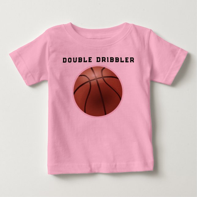 T-shirt Pour Bébé Double Dribble Basket-ball (Devant)