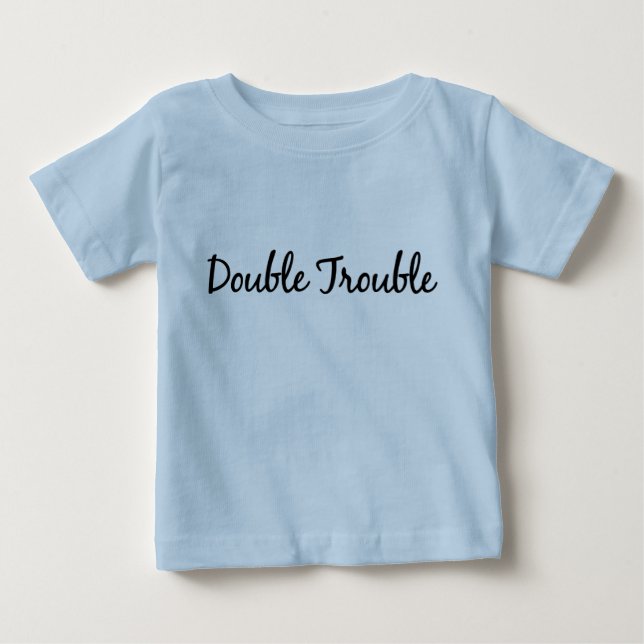 T-shirt Pour Bébé Double problème (jumeaux) (Devant)