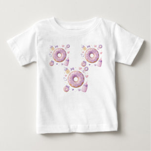 T-shirt Pour Bébé Douce Bébé Fille Donut 
