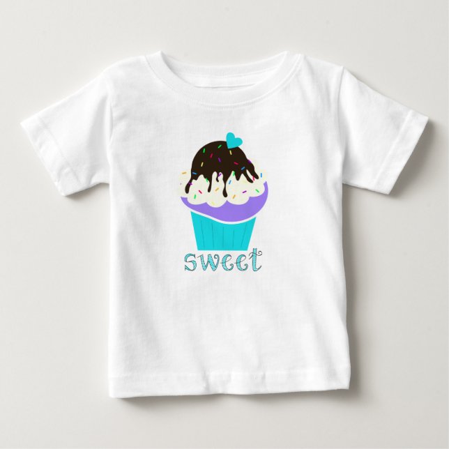 T-shirt Pour Bébé Douce Cupcake (Devant)