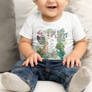 T-shirt Pour Bébé Douce Fête de Naissance de Petit Tigre de la Jungl