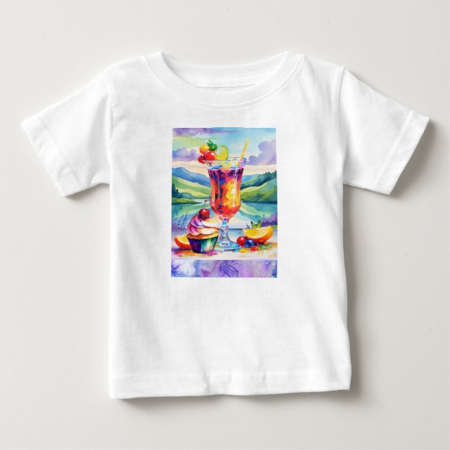 T-SHIRT POUR BÉBÉ DOUCES FRIANDISES D'ÉTÉ (Devant)