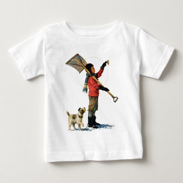T-shirt Pour Bébé Douche à neige (Devant)