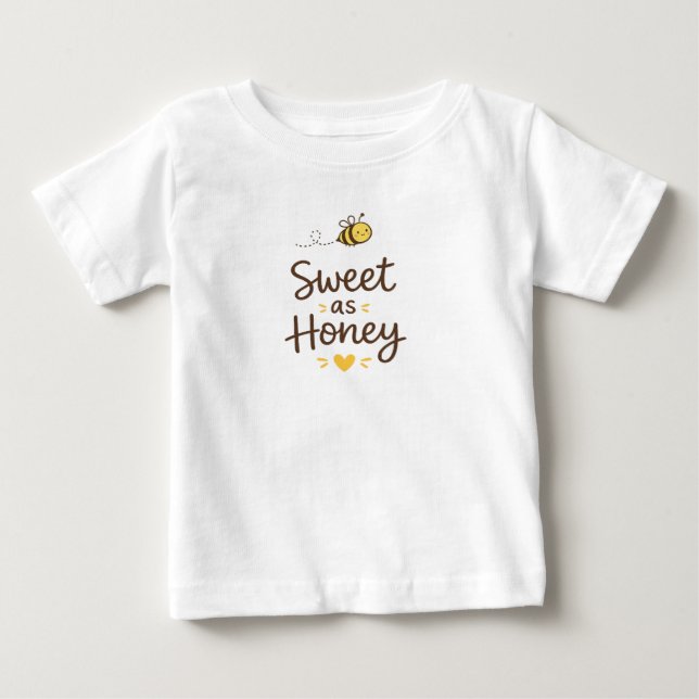 T-shirt Pour Bébé Doux comme du miel pour bébé (Devant)