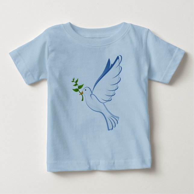 T-shirt Pour Bébé dove peace flying (Devant)