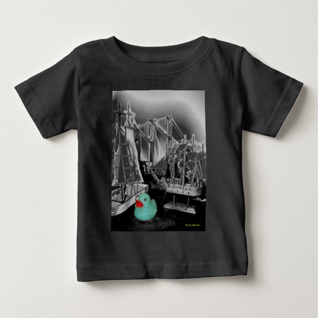 T-shirt Pour Bébé "Down by the Seaside" Canard en caoutchouc (Devant)