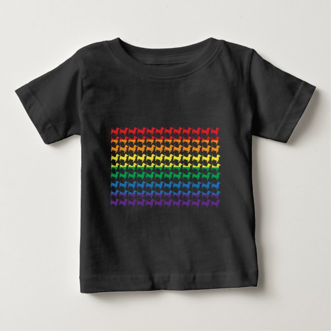 T-shirt Pour Bébé Doxie gay pride (Devant)