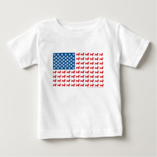 T-shirt Pour Bébé Doxie-USA-FLAG-for-Darks