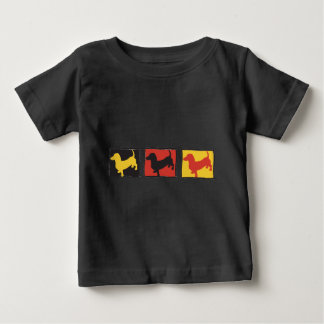 T-shirt Pour Bébé Doxies - Dachshunds répétés dans trois boîtes